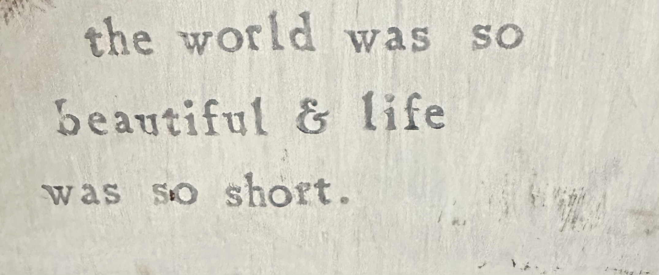 So much beauty. So little time.